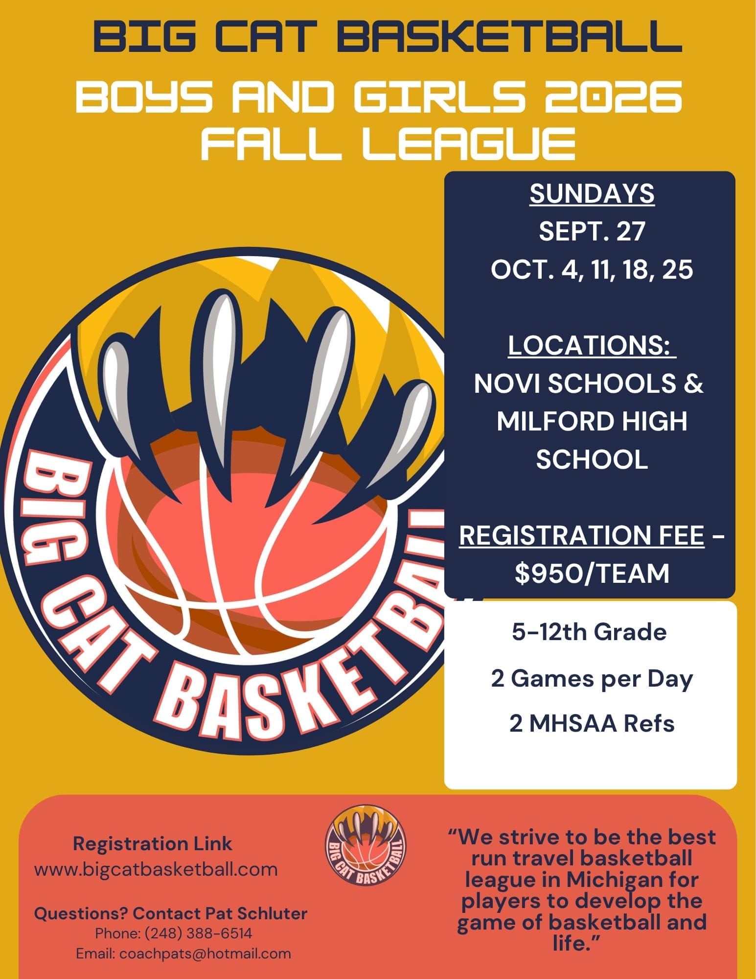 2026 Boys and Girls Fall Basketball League